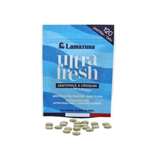 Lamazuna Toothpaste tabs ultra fresh mint bio (30 Gram)