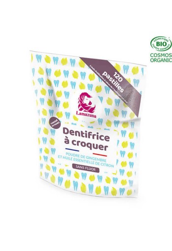 Lamazuna Toothpaste tabs ginger lemon bio (30 Gram)