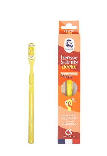 Lamazuna Toothbrush soft mimosa yellow (1 Stuks)