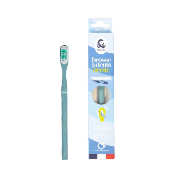Lamazuna Toothbrush medium storm blue (1 Stuks)