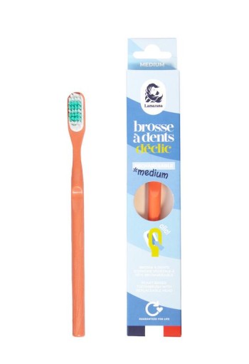 Lamazuna Toothbrush medium coral (1 Stuks)