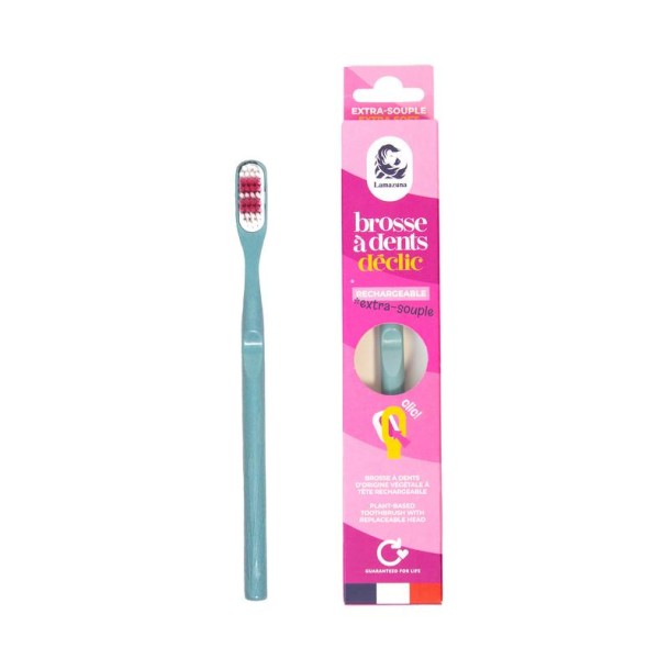 Lamazuna Toothbrush extra soft storm blue (1 Stuks)