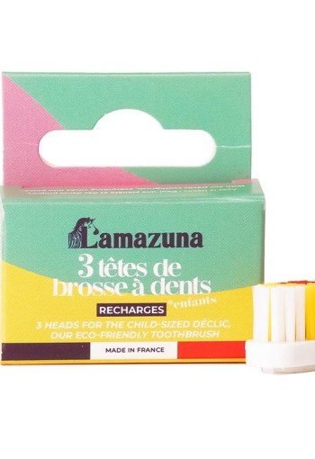 Lamazuna Set of 3 toothbrush heads soft kid (1 Stuks)