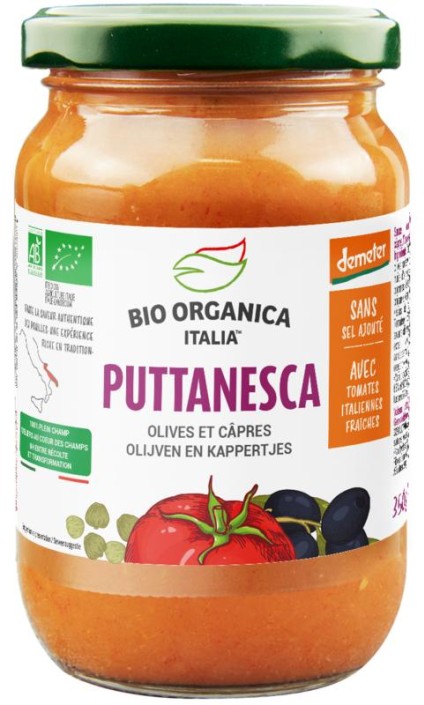 Bio Organica Pastasaus olijf & kappertjes demeter (350 Gram)