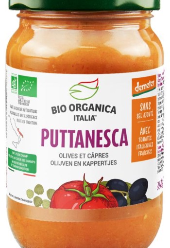 Bio Organica Pastasaus olijf & kappertjes demeter (350 Gram)