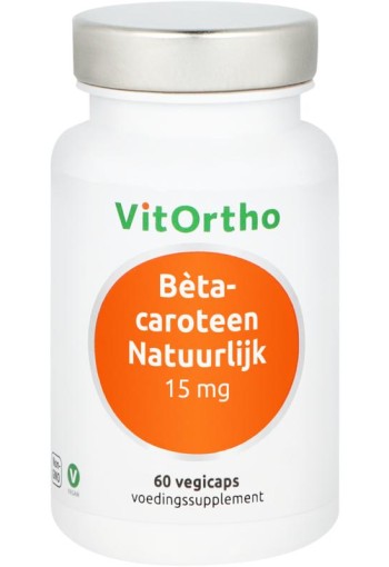 Vitortho Beta-caroteen natuurlijk 15mg (60 Vegetarische capsules)
