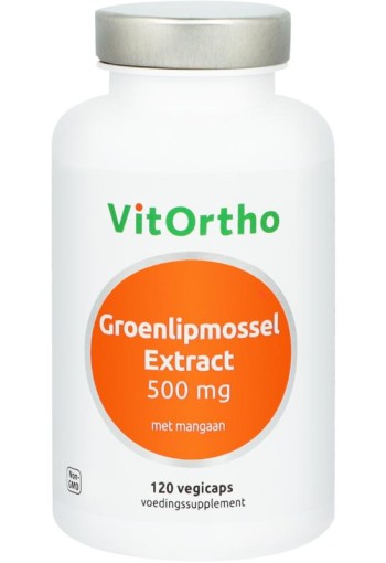 Vitortho Groenlipmosselextract 500mg (120 Vegetarische capsules)