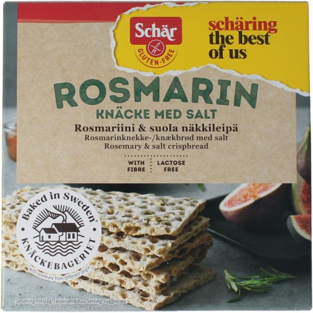 Dr Schar Knackebrod rozemarijn zout glutenvrij (230 Gram)