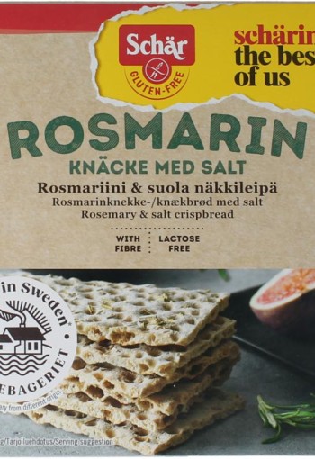 Dr Schar Knackebrod rozemarijn zout glutenvrij (230 Gram)