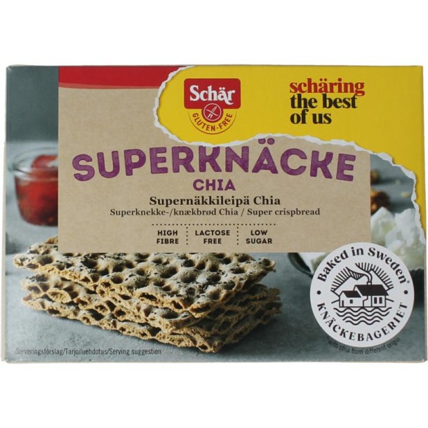 Dr Schar Superknacke met chia glutenvrij (140 Gram)