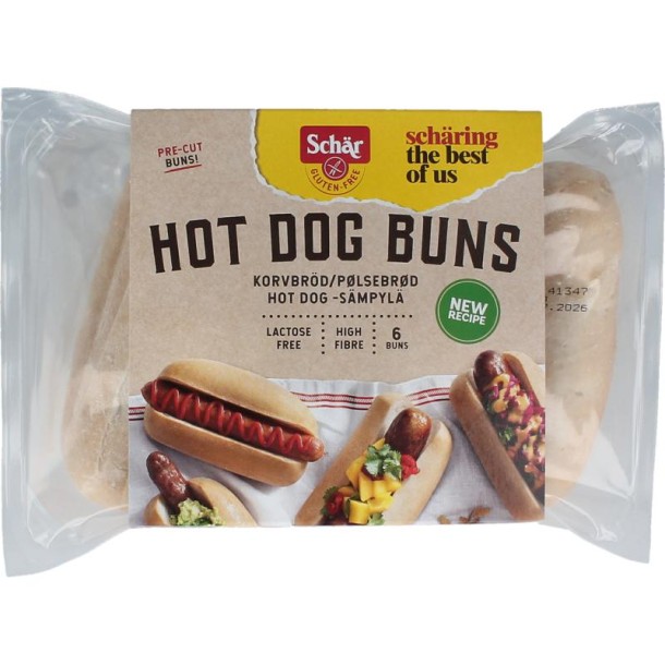 Dr Schar Hotdog broodjes glutenvrij (240 Gram)
