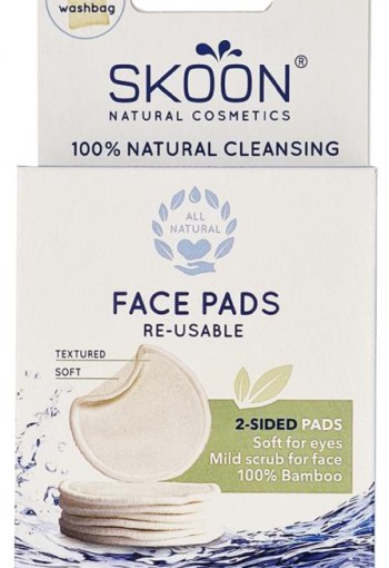 Skoon Face pads re-usable 2 sided (7 Stuks)