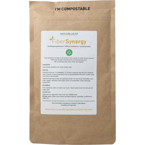 Natuurlijk.fit Fibersynergy boabab & acacia (200 Gram)
