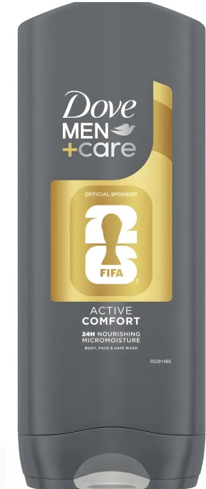 Dove Men Care Active Comfort Fifa 24h Freshness & Hydration Body, Face & Hair Wash 400ml