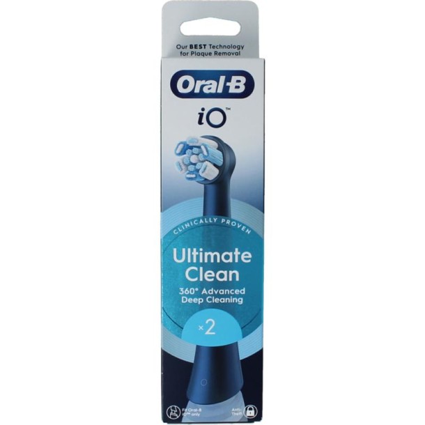 Oral B Opzetborstels ultimate clean black (2 Stuks)