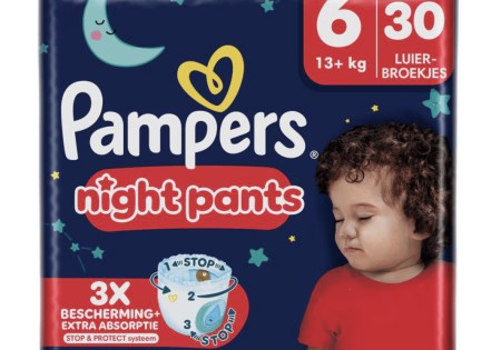 Pampers Baby Dry Night Pants Luierbroekjes Maat 6 13+ KG 30 Stuks