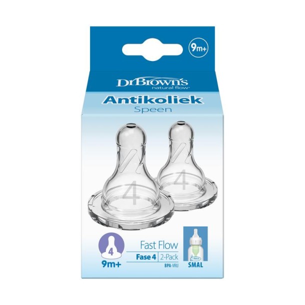 Dr Brown's Speen standaard hals fles fase 4 pap (2 Stuks)