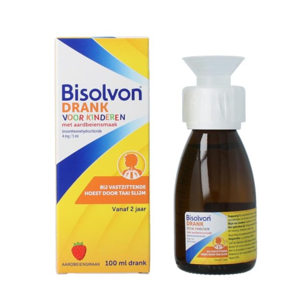 Bisolvon Drank kind aardbei (100 Milliliter)