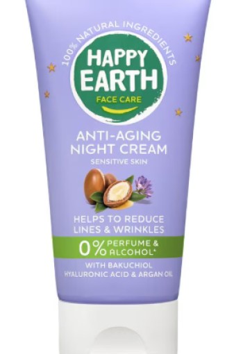 Happy Earth 100% Natuurlijke Face Care Anti-Age Night Cream 50 ML