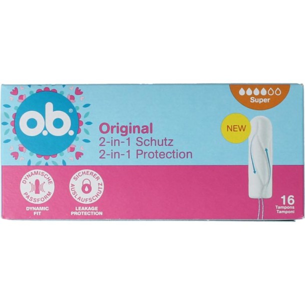OB Tampons original dynamic fit super (16 Stuks)