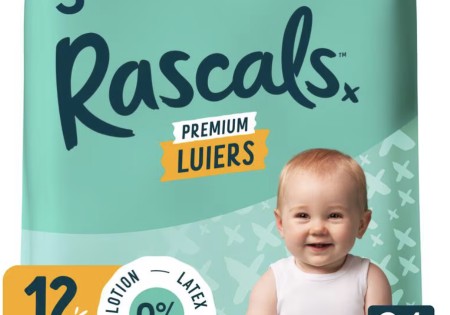 Rascals Premium Luiers Maat 3 6-11 KG 34 stuks/ 2 stuks € 15,00