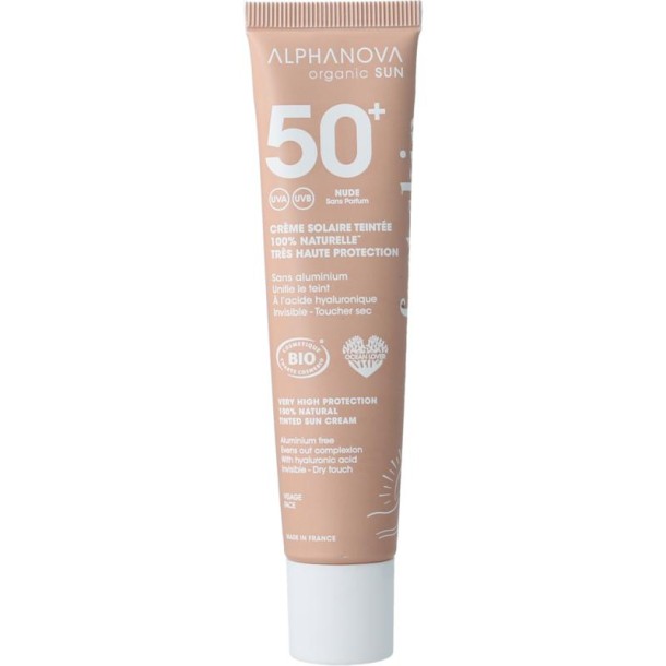 Alphanova skin sun face tinted cream light