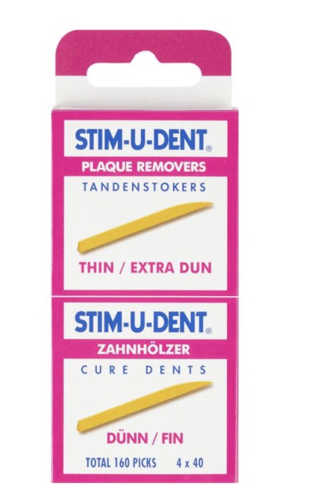 Stimudent Tandenstokers  extra dun 4 x 40 stuks 160 Stuks