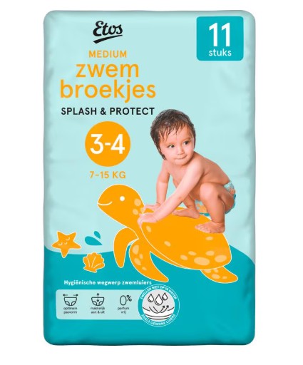 Etos Splash & Protect Zwembroekjes 3/4 Medium 11 stuks