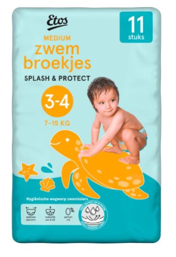 Etos Splash & Protect Zwembroekjes 3/4 Medium 11 stuks