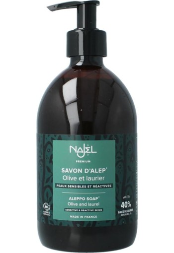 Najel Aleppo Vloeibare zeep laurier pompflacon (500 Milliliter)