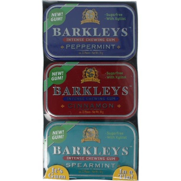 Barkleys Chewing gum assorti 9x30 gram (1 Stuks)