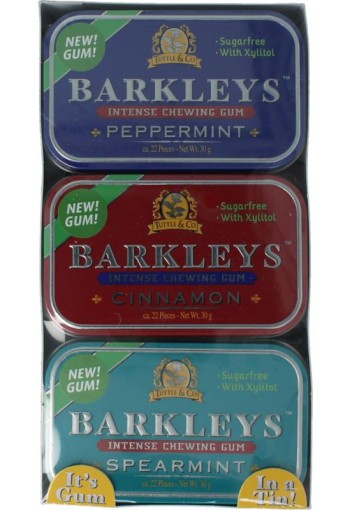 Barkleys Chewing gum assorti 9x30 gram (1 Stuks)