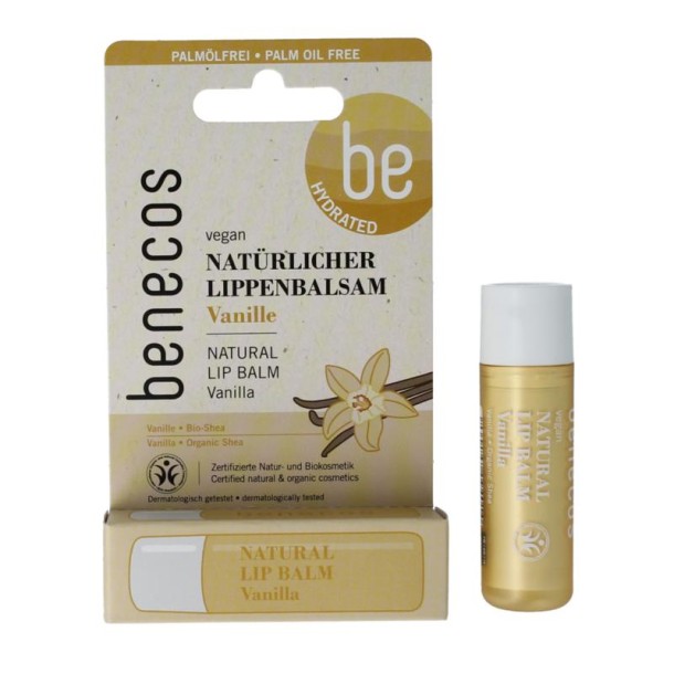 Benecos natural beauty Natural lipbalm vanilla in box (1 Stuks)