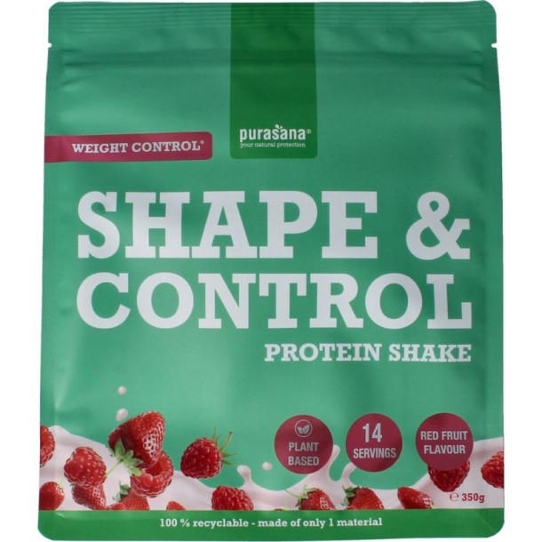 Purasana Shape & control plant protein rode vruchten (350 Gram)