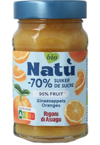 Natu Sinasappel jam -70% suiker (240 Gram)