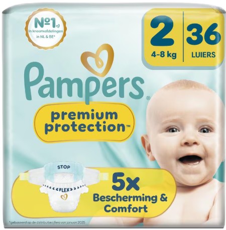 Pampers Premium Protection Luiers Maat 2 4-8 kg 36 stuks