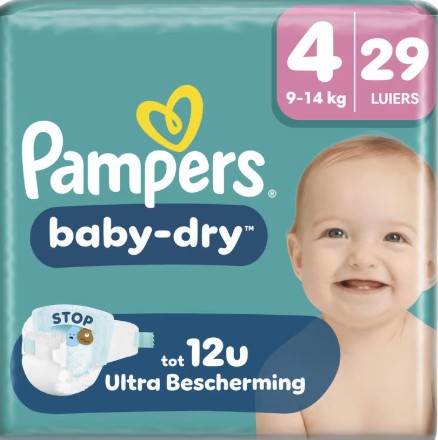 Pampers Baby Dry Luiers Maat 4 9-14 kg 29 stuks