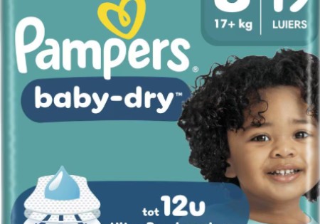 Pampers Baby Dry Luiers Maat 8 17+ kg 19 stuks