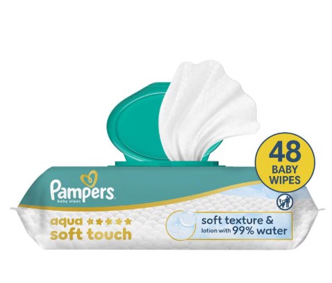 Pampers Aqua Soft Touch Billendoekjes 48 stuks