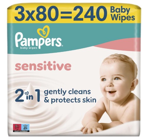 Pampers Sensitive Billendoekjes 3x80 stuks