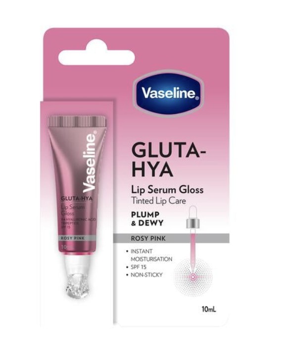 Vaseline Gluta Hya Lip Serum Gloss Rosy Pink 10 ML