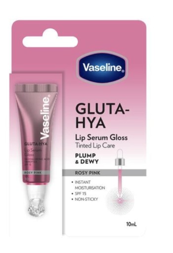 Vaseline Gluta Hya Lip Serum Gloss Rosy Pink 10 ML