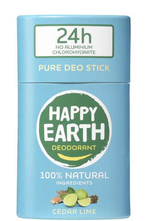 Happy Earth 100% Natuurlijk Cedar Lime Deodorant Stick 40 gram