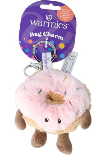 Warmies bag charm donut