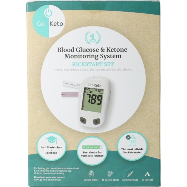 Go-Keto Ketonenmeter starterkit voor 10 testen (1 Set)
