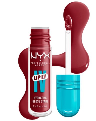 NYX Professional Makeup Lip IV Hydraterende Lipgloss Stain Drippin in Rose