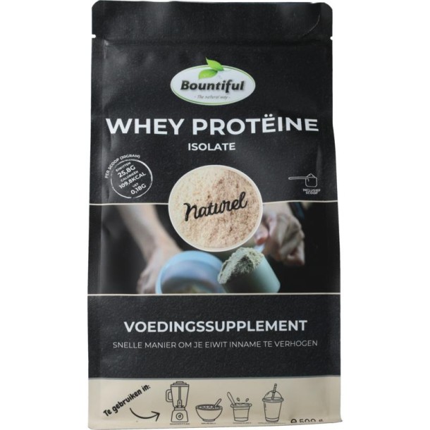 Bountiful Whey isolaat proteine poeder (500 Gram)