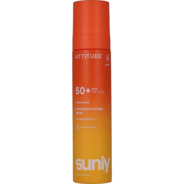 Attitude ATT SUNLY Sunscreen spray SPF50 Tropical coco (75 ml)
