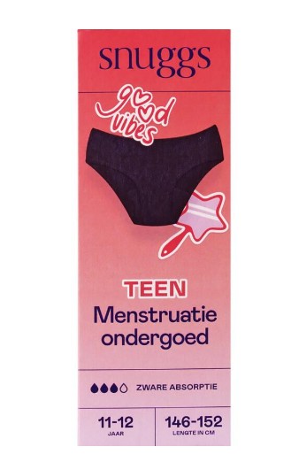 Snuggs Teen 11-12Y Heavy Absorption Black