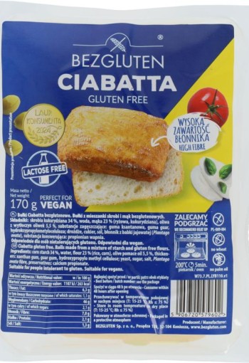 Bezgluten ciabatta glutenvrij